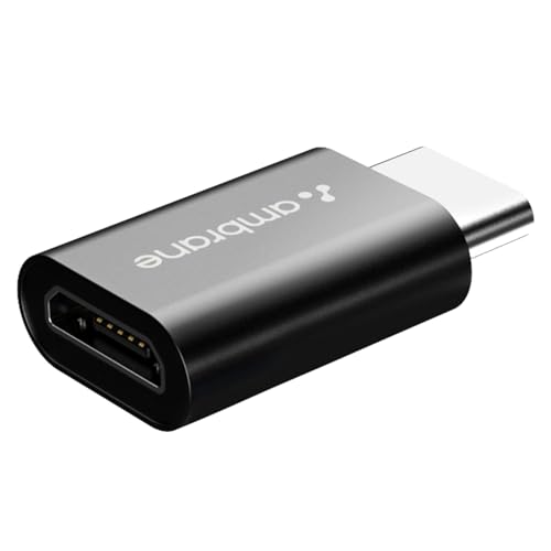 Ambrane Type-C to Micro USB OTG Adapter for 3A Fast Charging and Data Sync- Compatible with All Type-C Enabled Devices Blue - Image 1