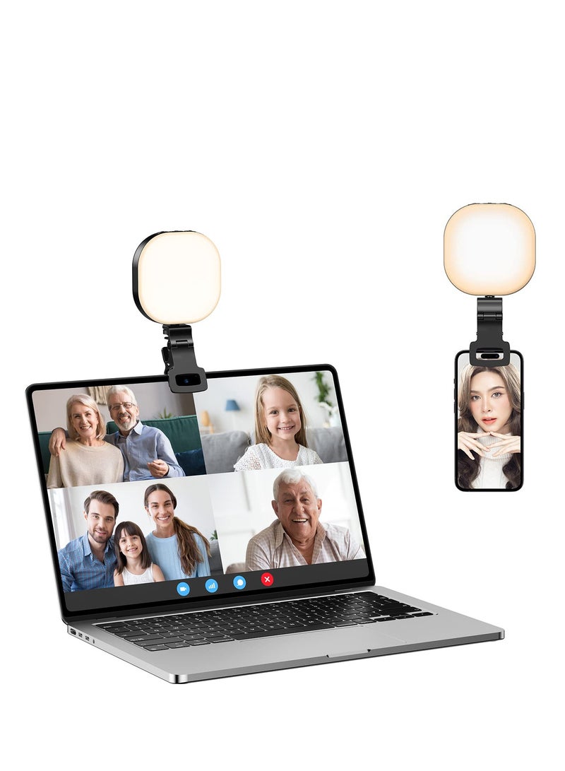 Dimmable Mini LED Video Light for Selfies & Streaming - Compatible with Phone, Laptop, Tablet & Computer - Image 1