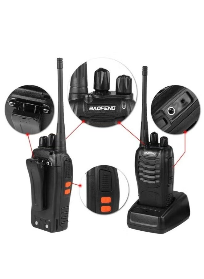 Premium 888s FM Two Way Radios Long Range Durable Build Easy to Use Ideal for Outdoor Activities Events Travel Rechargeable Clear Communication