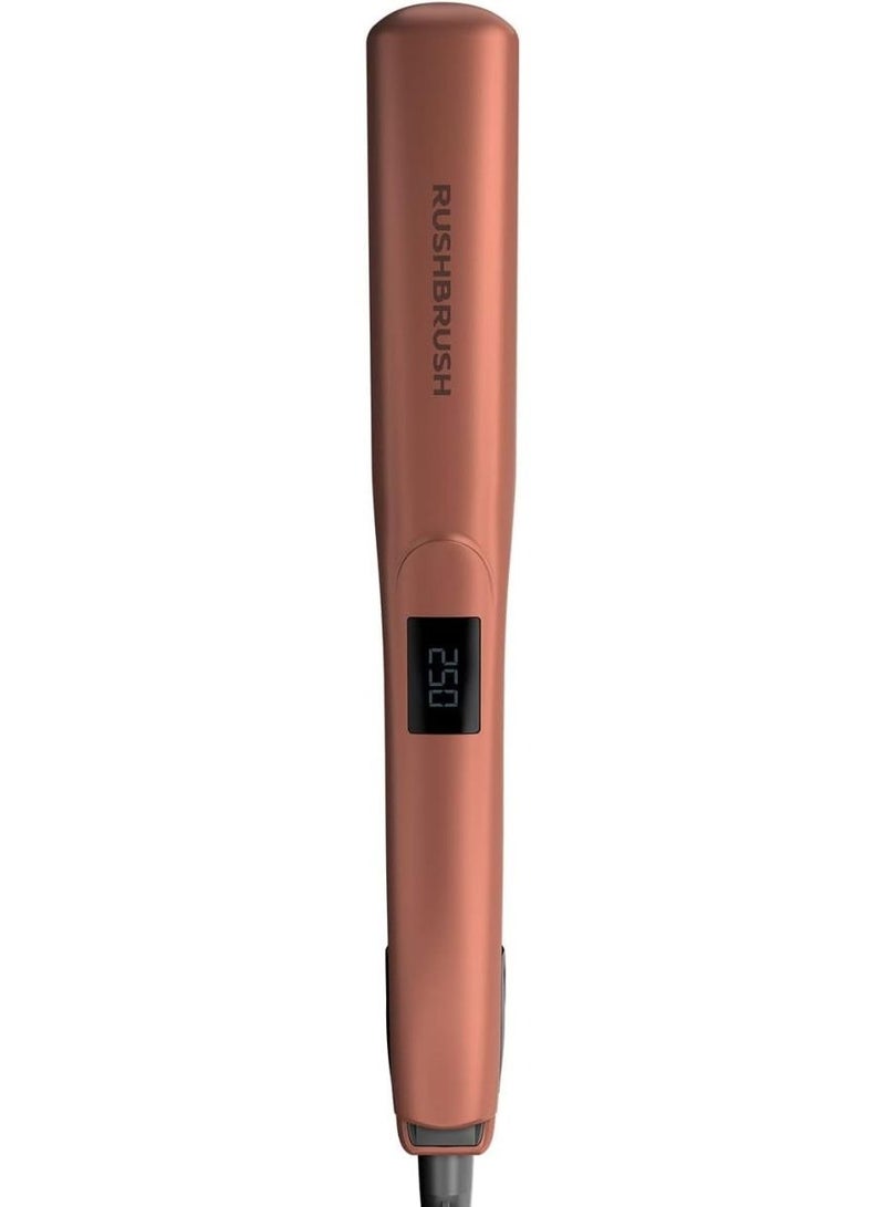 Rush Brush X2 Max Straightener Titanium Plates 250°C 18 Heat Level MHM Plate Fast Heating - Rose Gold - Image 4