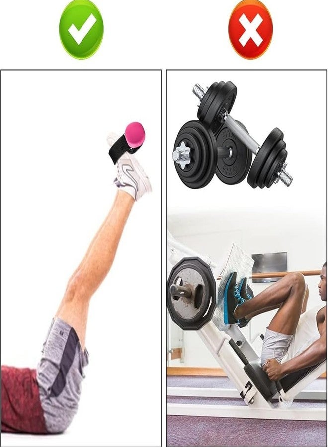 Xemz Dumbbell Foot Attachment, 2 Pcs Tibialis Trainer Strap Leg Lifting Weight Holder, Adjustable Ankle Weights Ankle Straps for Weight Lifting, Leg Workouts, Hip Flexors, Shin Splint, Hamstring Curls - Image 4