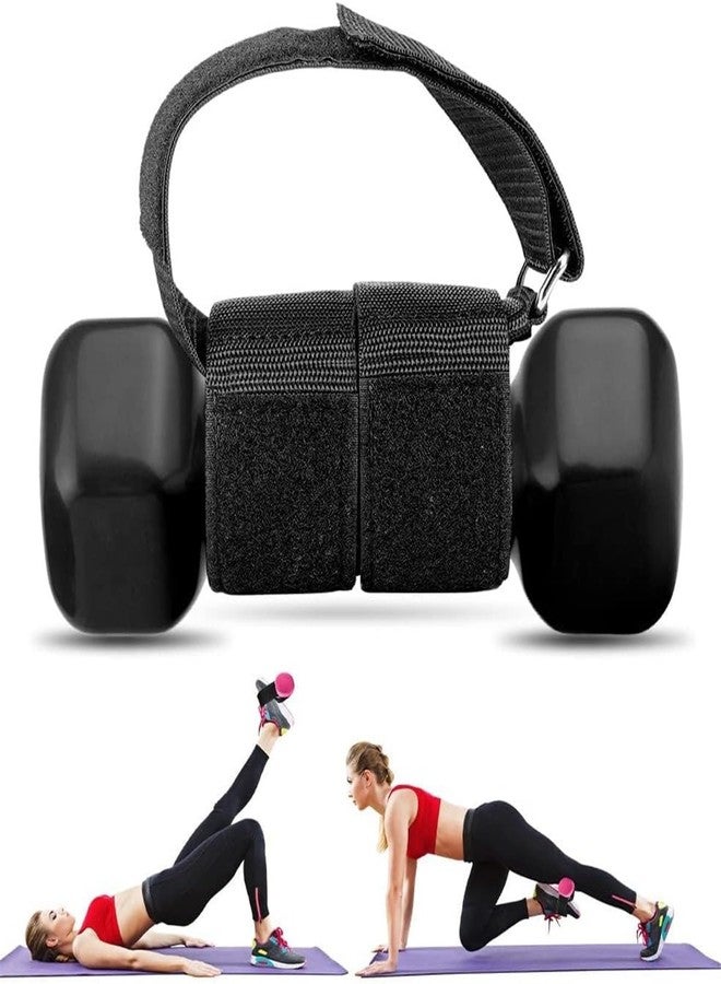 Xemz Dumbbell Foot Attachment, 2 Pcs Tibialis Trainer Strap Leg Lifting Weight Holder, Adjustable Ankle Weights Ankle Straps for Weight Lifting, Leg Workouts, Hip Flexors, Shin Splint, Hamstring Curls - Image 1