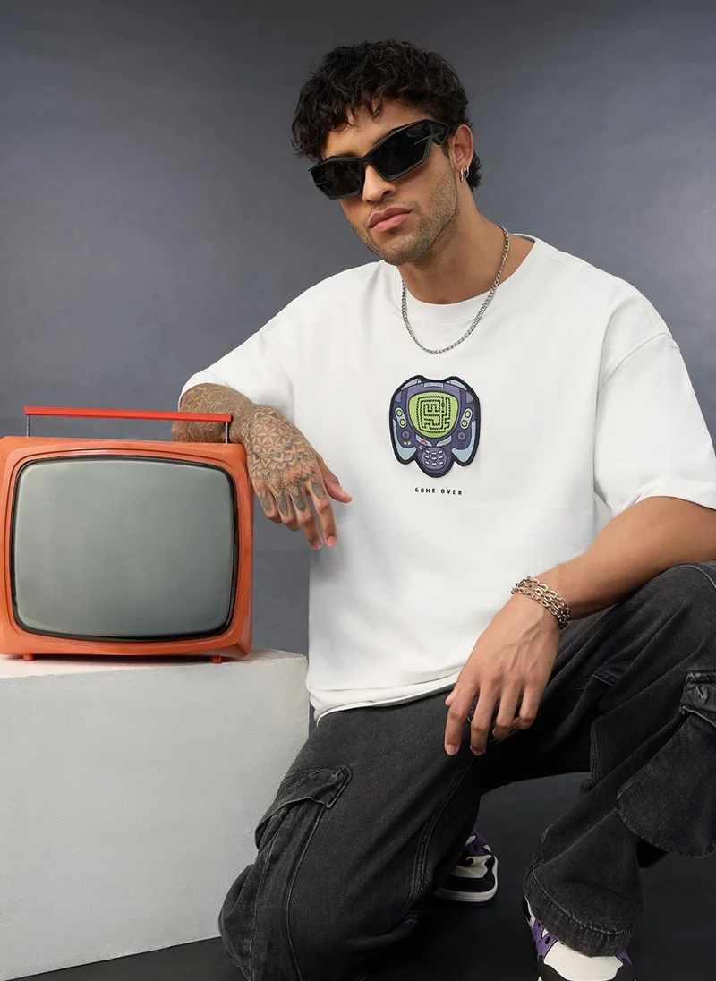 The Souled Store  Oversized T-Shirt: Snake Game for Men | Best Price UAE