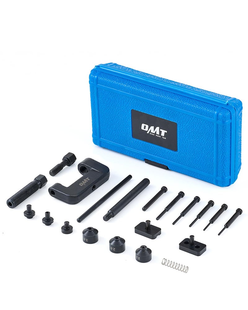 Orion Motor Tech 19pc Chain Brake Tool Kit with C Frame 3 Anvils 5 Break Tips, Dirtbike ATV Bicycle Motorcycle Chain Tool Chain Link Removal Tool Chain Rivet Tool for Cam & 25 to 630 Chains - Image 1