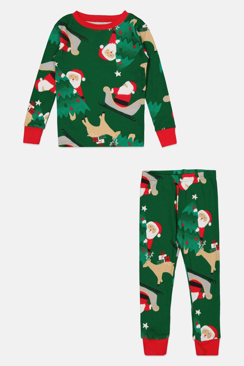 carter's طقم تي شيرت وسروال مطبوع بالكامل للأطفال الصغار، أخضر/أحمر - Image 1