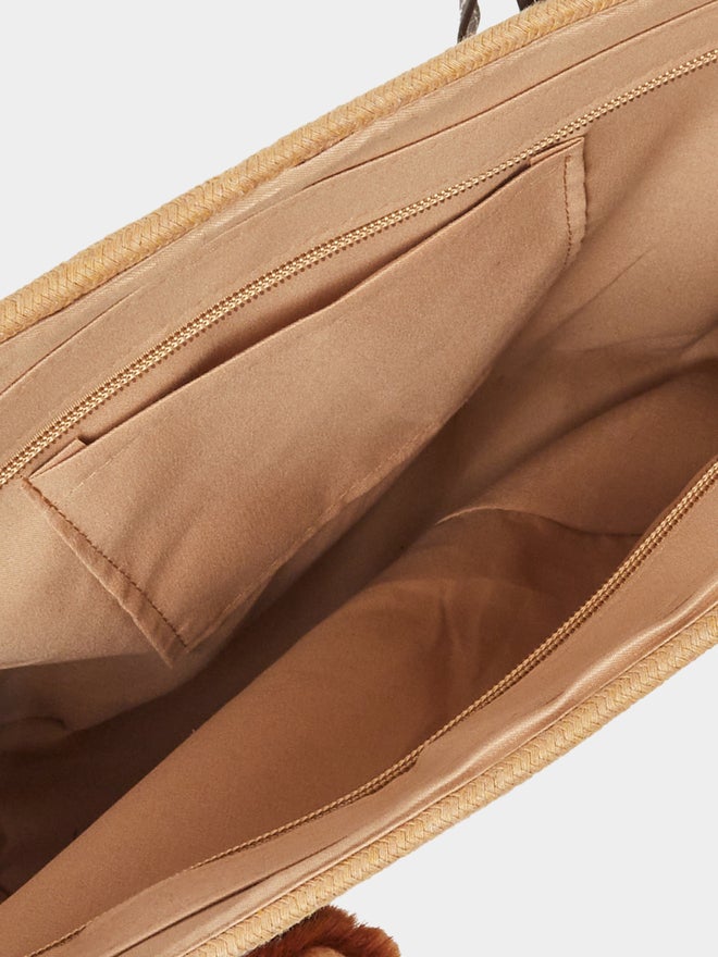 ستايلي حقيبة يد مخططة كاكي ستايلي - Image 4