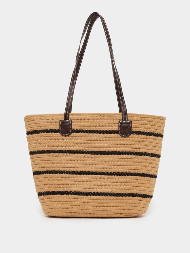 ستايلي حقيبة يد مخططة كاكي ستايلي - Image 2