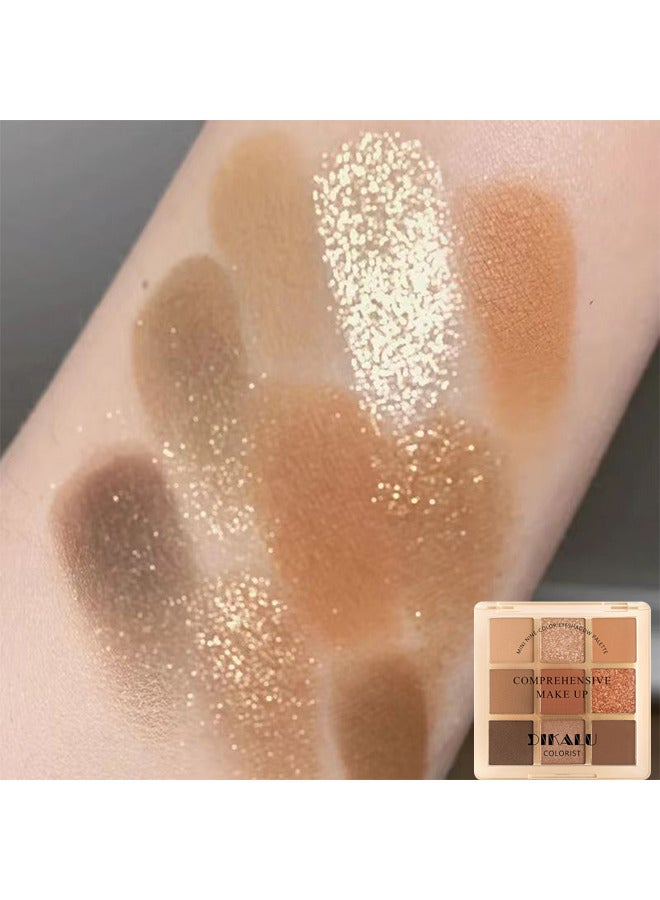 ديكالو لوحة ظلال العيون شوكولاتة 9 ألوان لوحة كونتور بني ظلال عيون لوحات مكياج طويلة الأمد لامعة غير لامعة مصطبغة للغاية مظهر طبيعي حجم السفر ظلال العيون لوحة للنساء بنات - Image 4