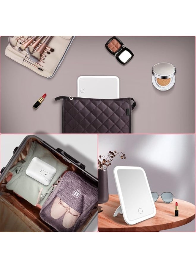 Rechargeable lighted makeup mirror – 3 lighting modes, adjustable brightness, portable, multi-color - Image 5