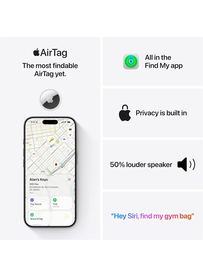 Apple AirTag (2nd Generation) (1 Pack) White - Image 5