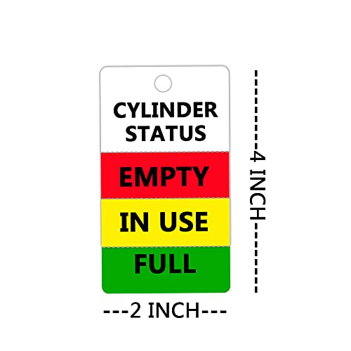 Besttile Cylinder Status Sign Tags,Full,in Use,Empty Cylinder Cardboard，4x2 Inch,100 Pcs Per Pack - Image 2