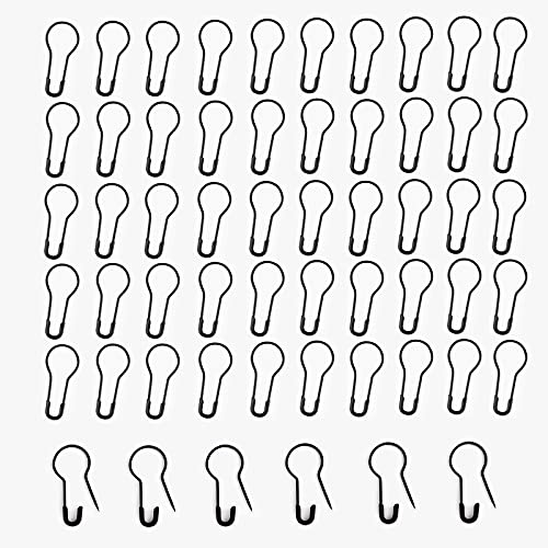 Transun Moo 500Pcs Black Safety Pins 0.8" Metal Bulb Pins Gourd Pin Clothing Tag Pins Calabash Pin for DIY Craft, Home Accessories - Image 1
