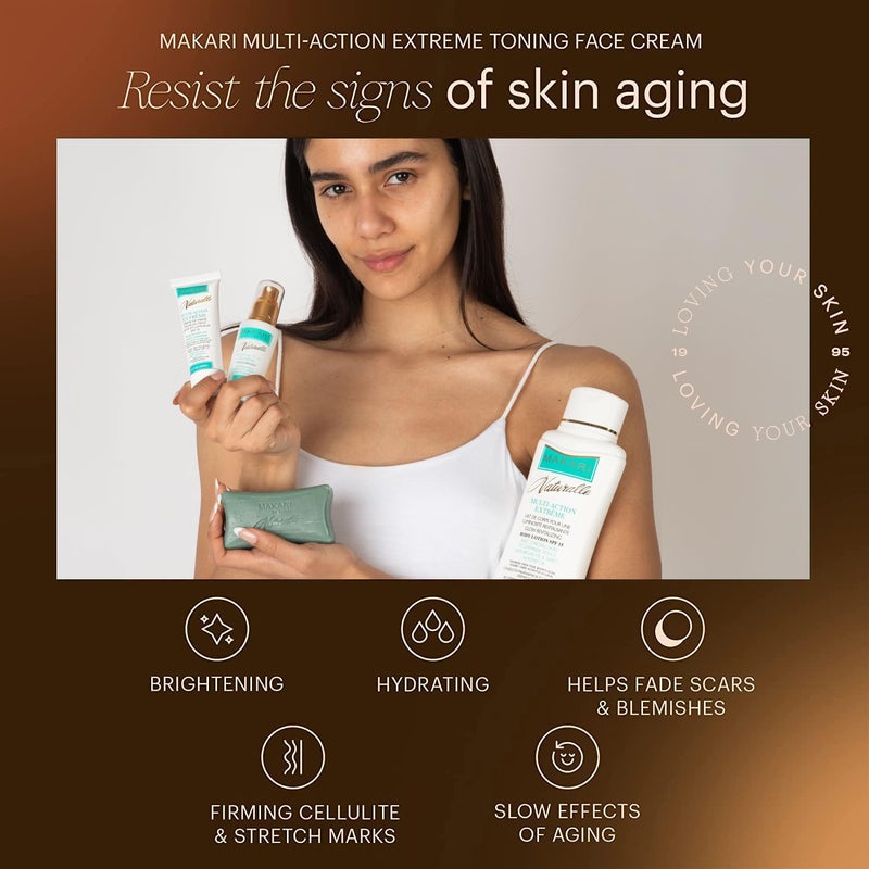 Makari Naturalle Multi-Action Extreme Moisturizing Brightening Cream (1.7 oz) | Clarifies Dark Spots and Blemishes | Protects Against Sun | Softens Skin | Recommended for Sensitive to Dry Skin Types - Image 5