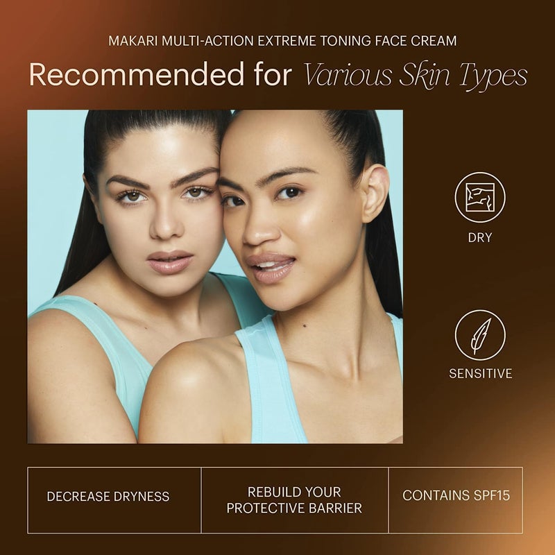 Makari Naturalle Multi-Action Extreme Moisturizing Brightening Cream (1.7 oz) | Clarifies Dark Spots and Blemishes | Protects Against Sun | Softens Skin | Recommended for Sensitive to Dry Skin Types - Image 3