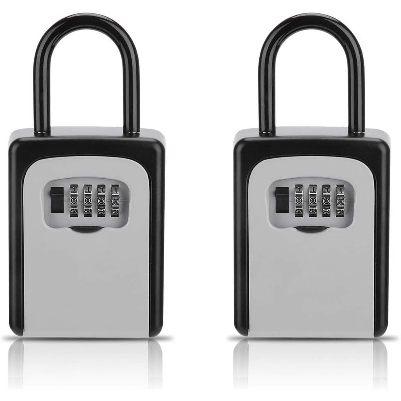 Key Lock Box, Combination Lockbox with Code for House Key Storage, Combo Door Locker 2 Pack - Image 1