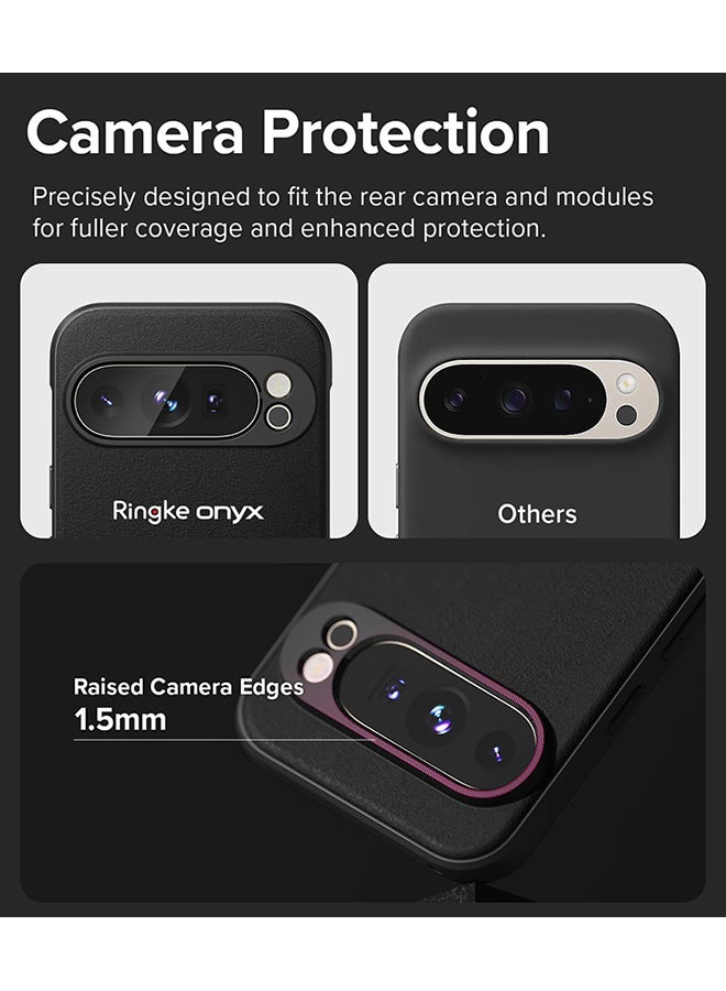 Ringke Onyx Case Compatible With Google Pixel 9 Pro, Enhanced Grip Tough Flexible TPU Shockproof Rugged TPU Bumper Drop Protection Phone Cover - Black - Image 4
