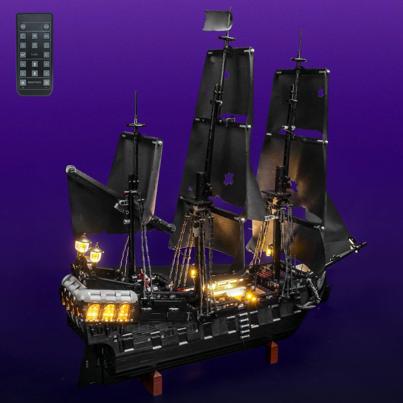 LocoLee Light kit Compatible with Lego 10365 Captain Jack Sparrows Pirate Ship  No Model Only Light LED Lighting Accessories Compatible with Lego Black Pearl Icons RC Version - Image 3