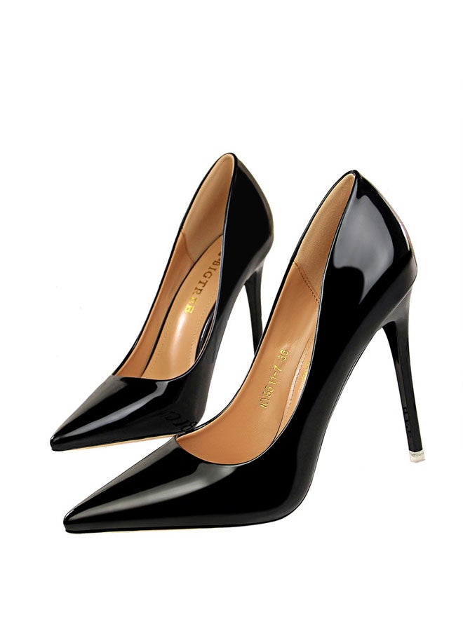 بيج تري 2024 New Design Metallic heels Shoe Women Pointed Toes High Heel Shoes 7.5cm - Image 2