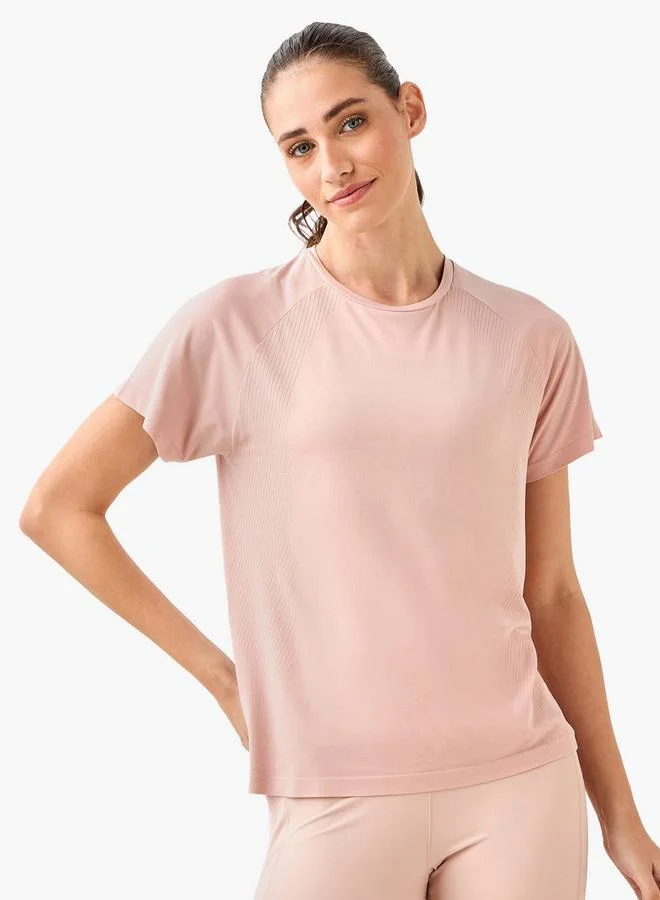 Splash Active Women 4-Way Stretch Jacquard T-shirt