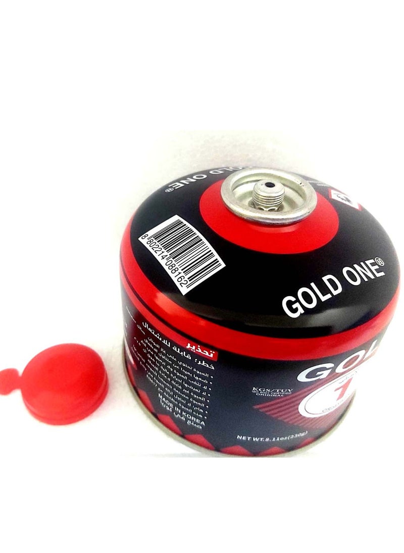 GOLD ONE Screw Type Butane Gas Catridge 450 gm | Camping Gas | Propane Gas for Portable Camping Stove | Picnic Stove  - Image 3