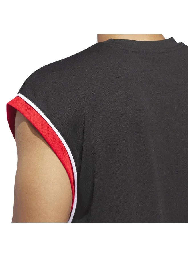 Adidas BLACK/REDSLD Basketball All World Sleeveless Tank Top for Men | Best Price UAE