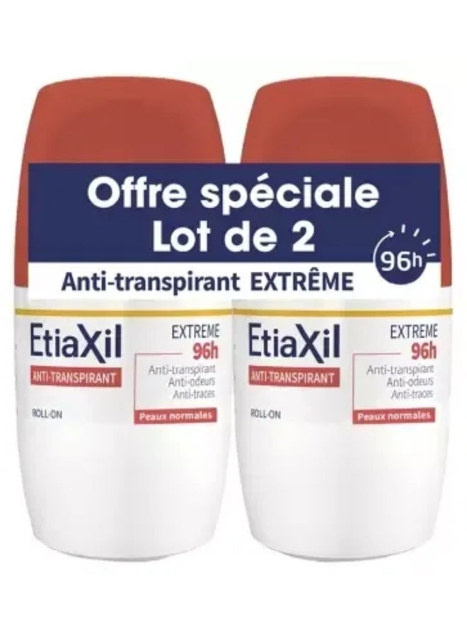 إتياكسيل إيتياكسيل مضاد للتعرق إكستريم 96 ساعة، عبوة من قطعتين × 50 مل - Image 1