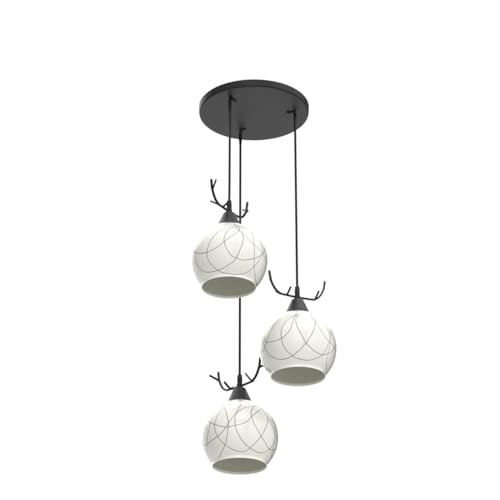 Lyse Decor Milky Ball Globe Ceiling Hanging Pendent Light - White,60Watts,Glass(AC/DC) - Image 4