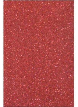 Lino RBP-406 Glitter Cardboard 250 gr 50 x 70 cm 5-pack Red 