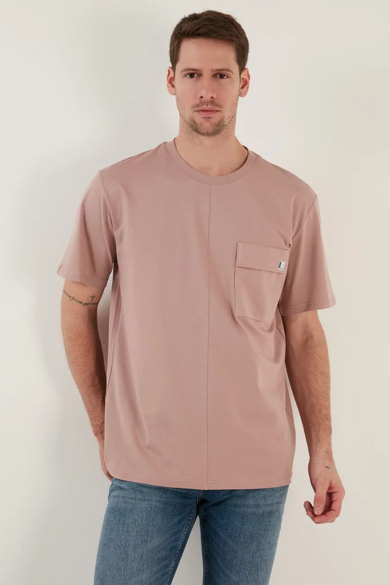 بوراتي 100% Cotton Relaxed Fit Crew Neck T Shirt Men's T Shirt 5902605