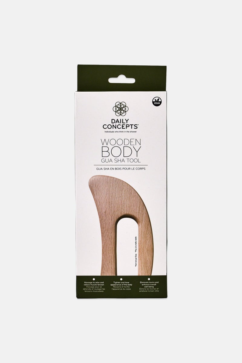 Daily Concepts Wooded Body Gua Sha Tool, Brown - Image 3