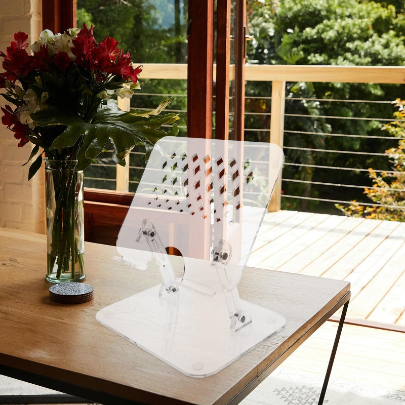 Adjustable Acrylic Laptop Stand With Cooling Ventilation Portable Tablet Holder - Image 5