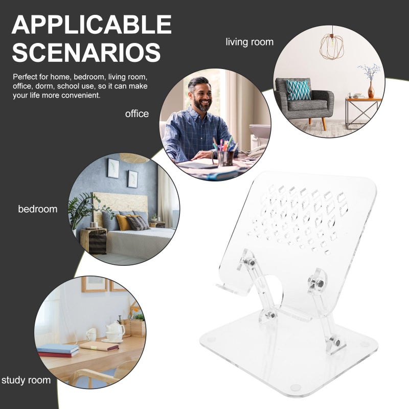Adjustable Acrylic Laptop Stand With Cooling Ventilation Portable Tablet Holder - Image 4