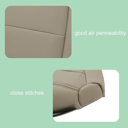 FZJDSD Ivory Tan Driver Side Bottom Replacement Microfiber Leather Seat Cover Compatible with Toyota Land Cruiser 1998 1999 2000 2001 2002 2003 2004 2005 2006 2007 - Image 2