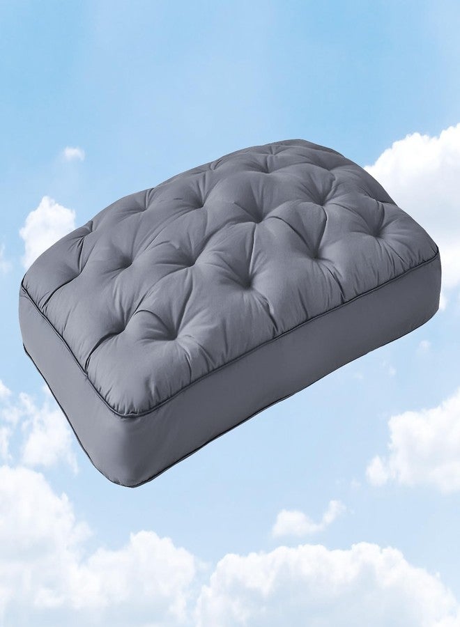YOUR MOON Extra Soft Support Pillows Standard Size, Luxury Fluffy Down Alternative Pillow for Sleeping, Medium Thick Pillows, 100% Cotton Shell Bed Pillow (Gray) - Image 1