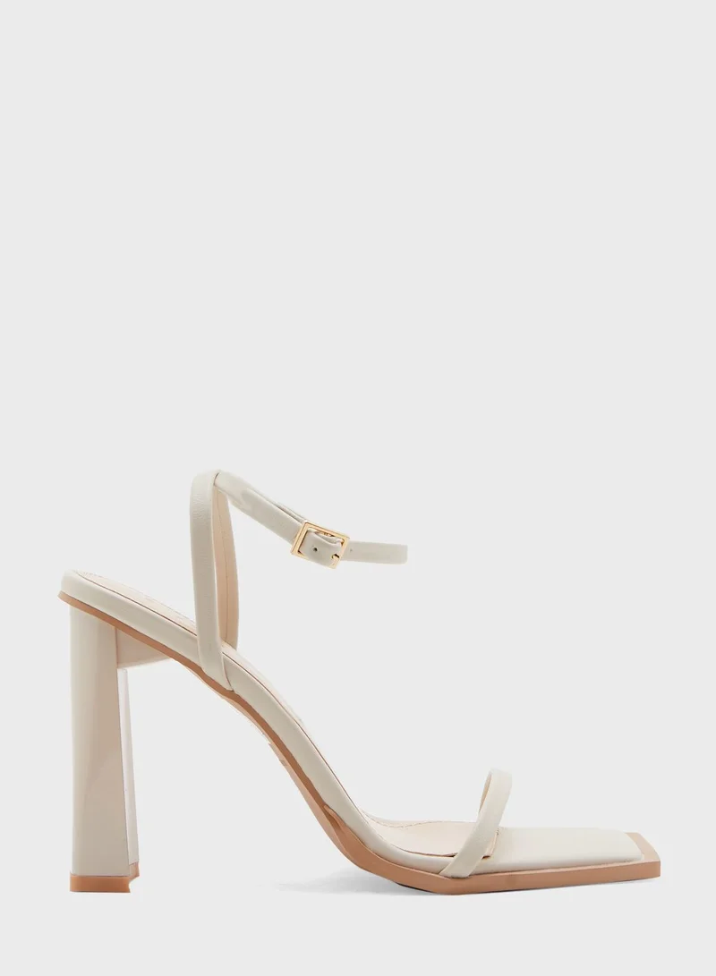 ELLA Square Toe Ankle Strap Sandal