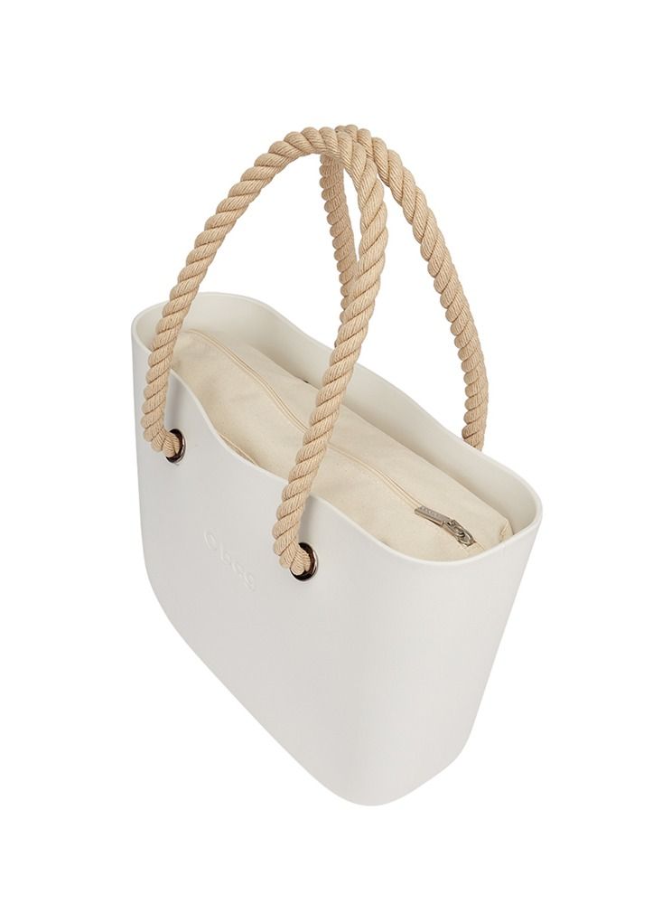 O bag classic with Rope Sand Handles in Latte - Image 4