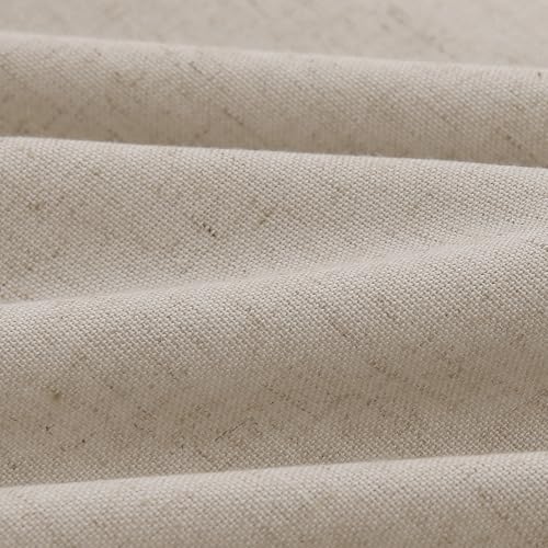 Aersas Light Brown Pinch Pleat Linen Curtains 84 Inch Length 2 Panels Set for Bedroom Dinging Room Semi Sheer Boho Farmhouse Neutral Window Curtains 84 Inches Long for Living Room Nursery 40x84 - Image 4