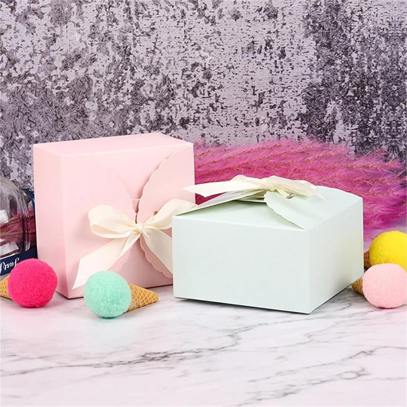 Dnyucen Box For Gift 40 Pcs Gift Box Rabbit Easter Eggs Candy Boxes DIY House Packing Biscuit Bags Happy Party Decoration(Kraft) - Image 3