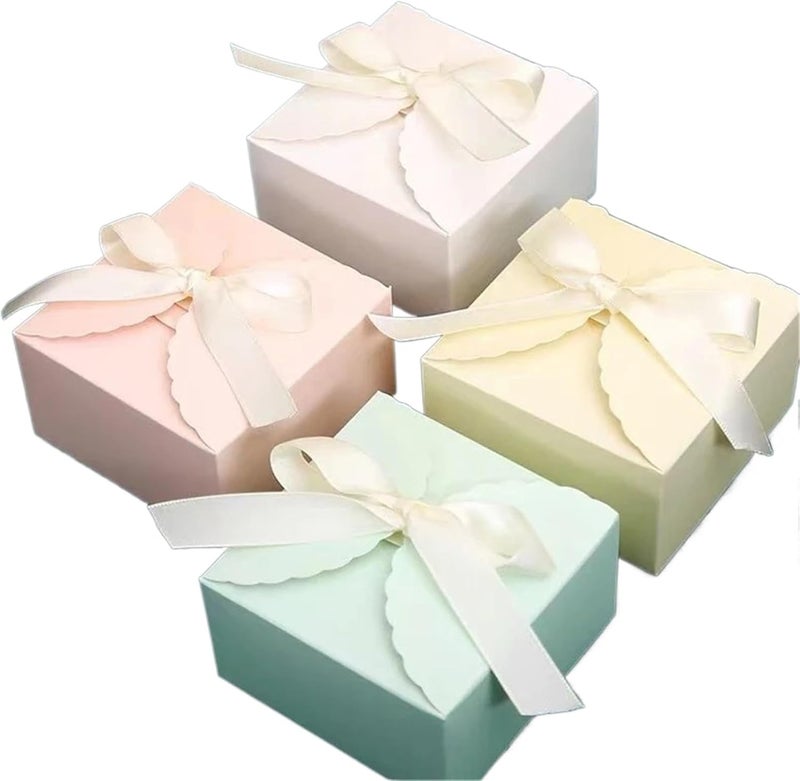 Dnyucen Box For Gift 40 Pcs Gift Box Rabbit Easter Eggs Candy Boxes DIY House Packing Biscuit Bags Happy Party Decoration(Kraft) - Image 1
