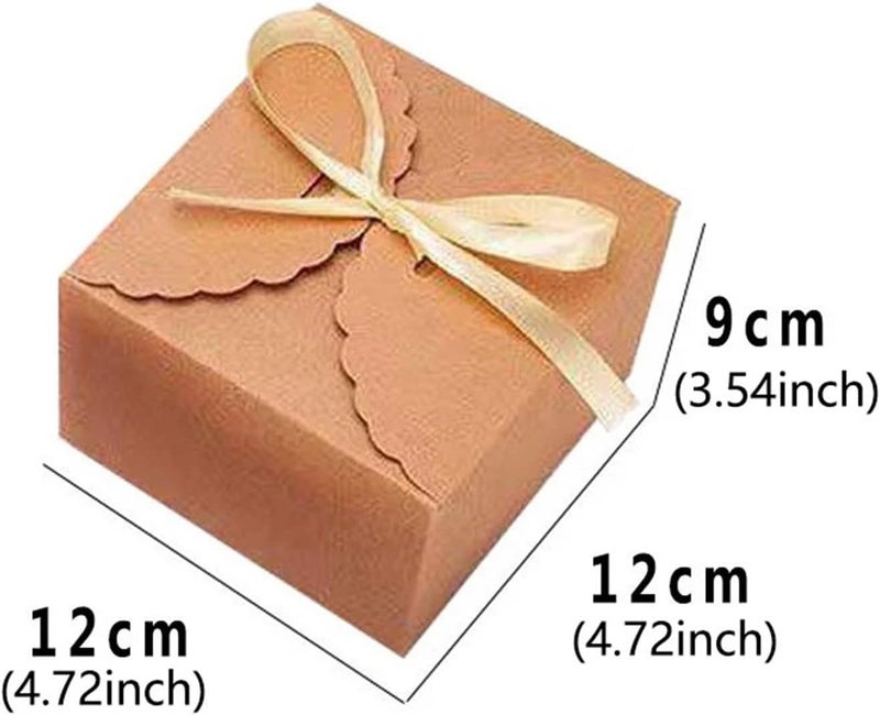 Dnyucen Box For Gift 40 Pcs Gift Box Rabbit Easter Eggs Candy Boxes DIY House Packing Biscuit Bags Happy Party Decoration(Kraft) - Image 2