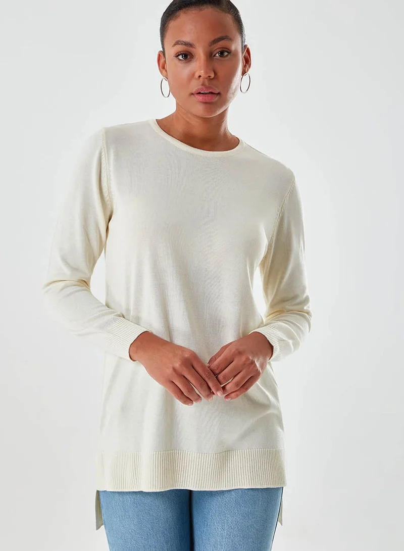 MIZALLE Crew Neck Tunic