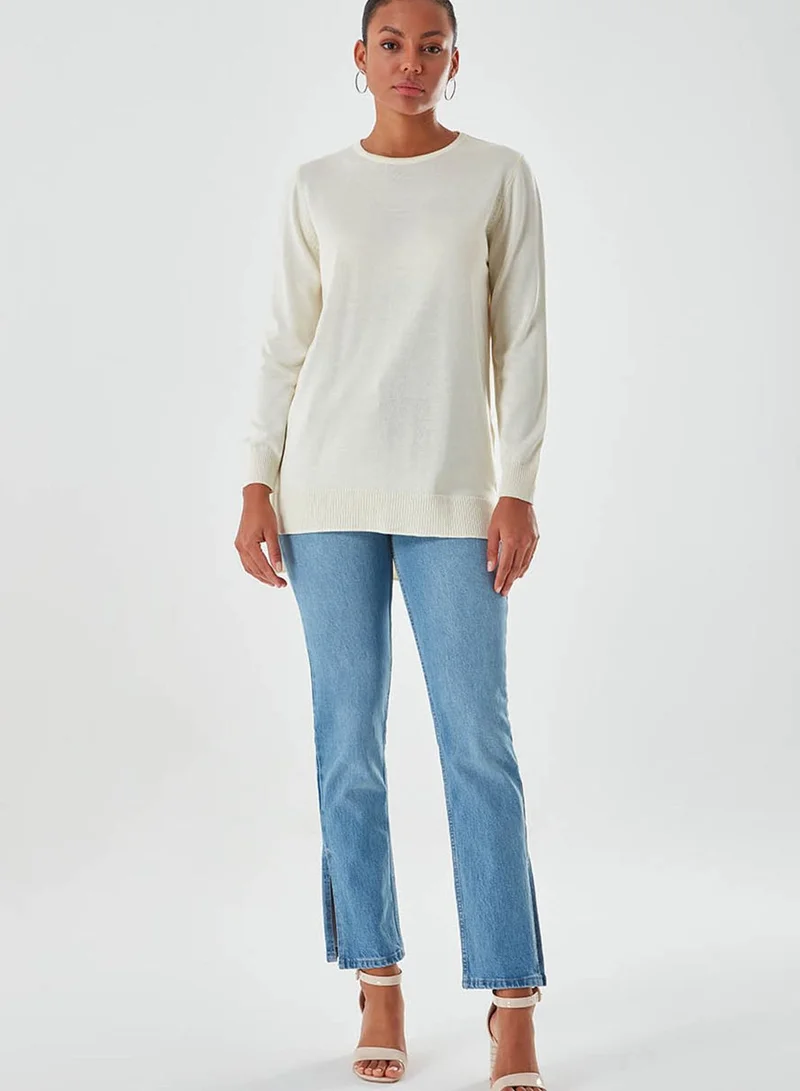 MIZALLE Crew Neck Tunic