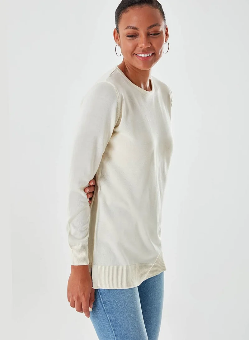 MIZALLE Crew Neck Tunic