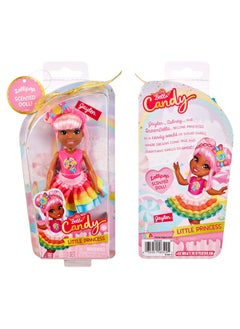 MGA Entertainment Dream Bella Little Candy Princess Jaylen Lollipop Scented 5.5 Doll With Scratch 'N Sniff Tag Long Pink Hair Headband Rainbow Skirt 4 Fashion Accessories Gift For 38 Years  - Image 4