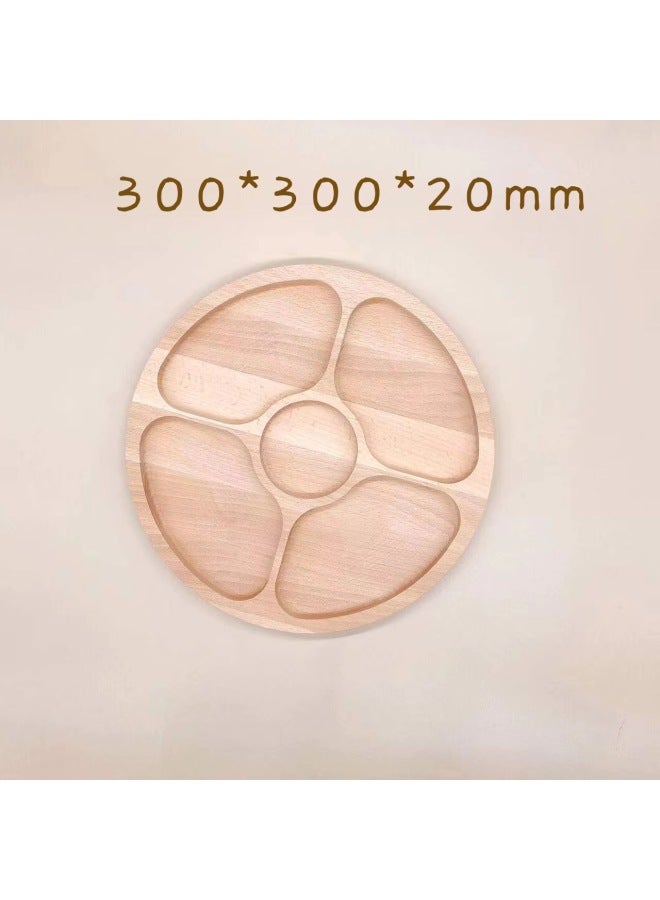 لعبة مونتيسوري لعد الألوان، فرز الحيوانات والنباتات، طاولة الرمل، تصنيف الألوان، لعبة ألغاز خشبية معرفية - اللون: صينية فرز الألوان ذات السجل الصغير (قرص بخمسة شبكات) - Image 1