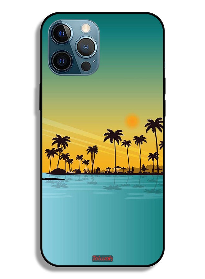 Tolwak Apple iPhone 12 Pro Max Protective Case Scenery Abstract Art - Image 2