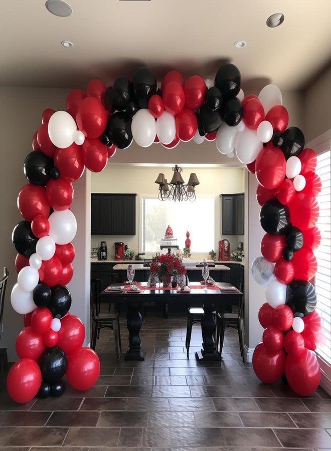 YMSZ Red and Black Balloons, 120pcs Red White and Black Balloons Garland Arch Kit for Birthday,New Year,Graduation Decorations - Image 5