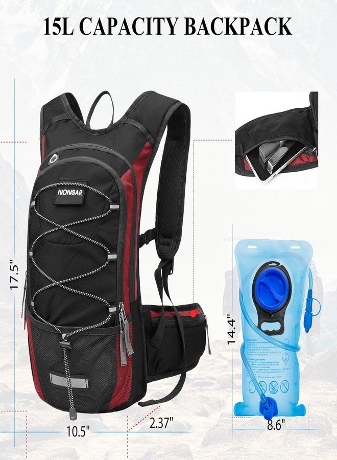 NONSAR Store NONSAR Hydration Backpack, Hiking Backpack with 3L Water Bladder, Lightweight Insulation Hydration Pack, Water Backpack for Hiking, Cycling, Running, Festival, Camping for Men Women - Image 2
