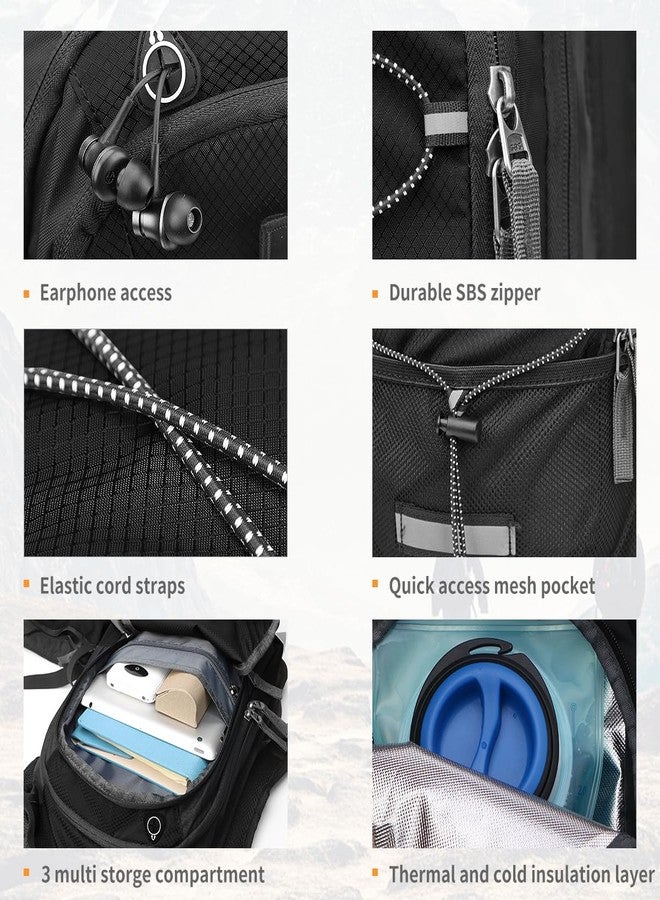 NONSAR Store NONSAR Hydration Backpack, Hiking Backpack with 3L Water Bladder, Lightweight Insulation Hydration Pack, Water Backpack for Hiking, Cycling, Running, Festival, Camping for Men Women - Image 3