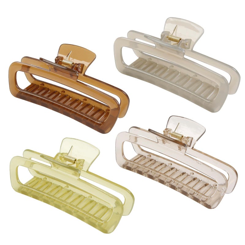 TEBIEKOY 5 Inch Extra Large Claw Clips for Women â€“ Rounded Unbreakable Jumbo Hair Clips for Thick Hair, Strong Hold Non-Slip XL Hair Accessories for Women & Teen Girls - Image 1